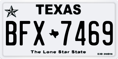 TX license plate BFX7469