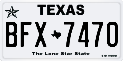 TX license plate BFX7470