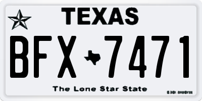 TX license plate BFX7471
