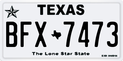 TX license plate BFX7473