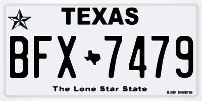 TX license plate BFX7479