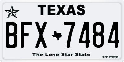 TX license plate BFX7484