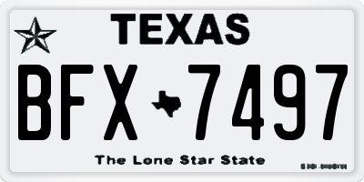 TX license plate BFX7497