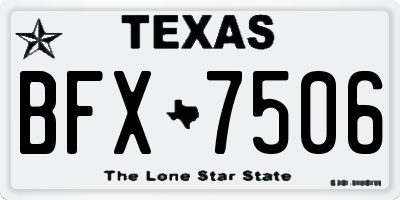 TX license plate BFX7506