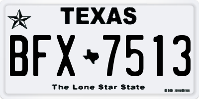 TX license plate BFX7513