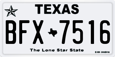 TX license plate BFX7516