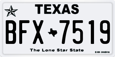 TX license plate BFX7519
