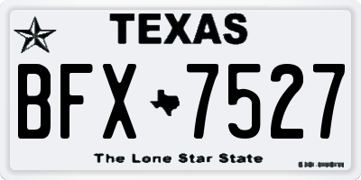 TX license plate BFX7527