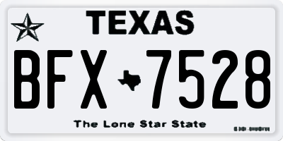TX license plate BFX7528