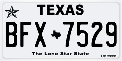 TX license plate BFX7529