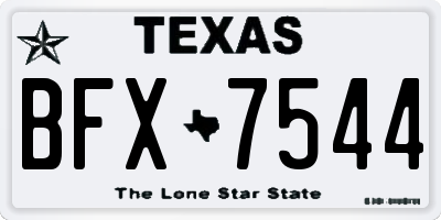 TX license plate BFX7544