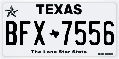 TX license plate BFX7556
