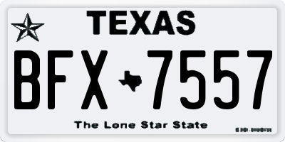 TX license plate BFX7557