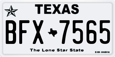 TX license plate BFX7565