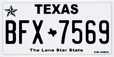 TX license plate BFX7569