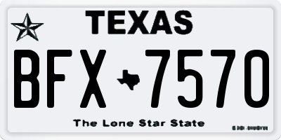 TX license plate BFX7570