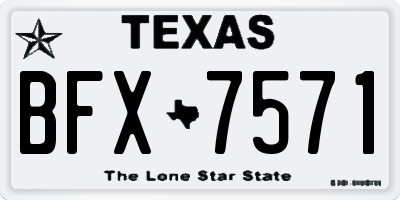 TX license plate BFX7571
