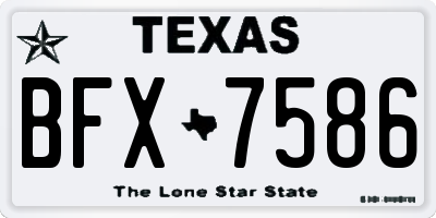 TX license plate BFX7586