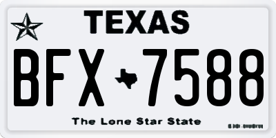 TX license plate BFX7588
