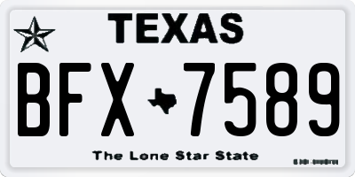 TX license plate BFX7589
