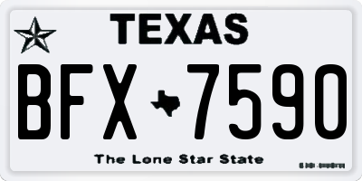 TX license plate BFX7590