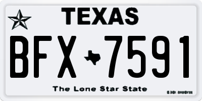 TX license plate BFX7591