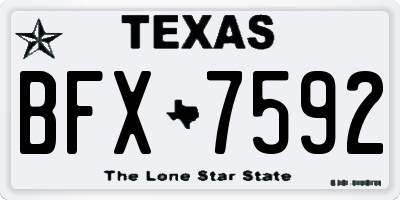 TX license plate BFX7592