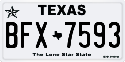 TX license plate BFX7593