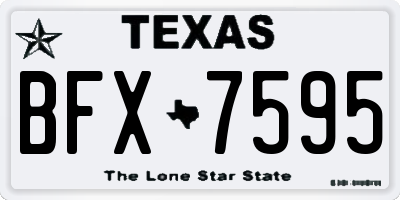 TX license plate BFX7595