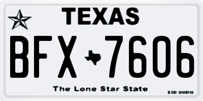 TX license plate BFX7606