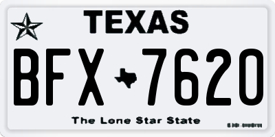 TX license plate BFX7620