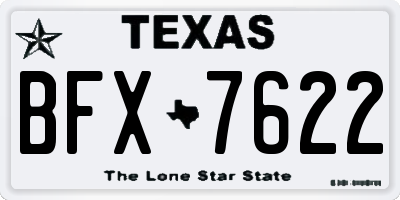 TX license plate BFX7622