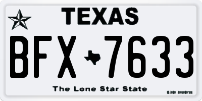 TX license plate BFX7633