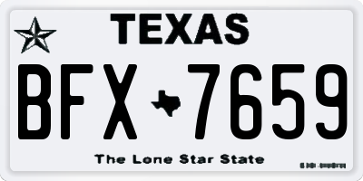 TX license plate BFX7659