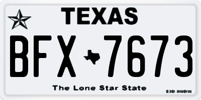 TX license plate BFX7673
