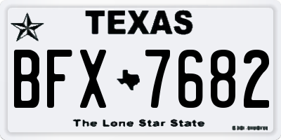 TX license plate BFX7682