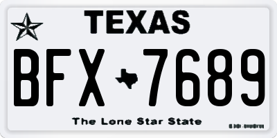 TX license plate BFX7689