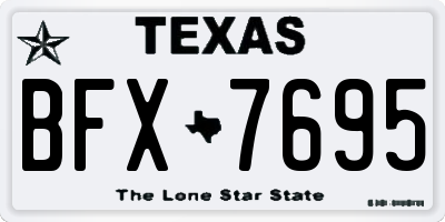 TX license plate BFX7695