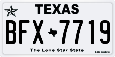 TX license plate BFX7719