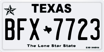TX license plate BFX7723