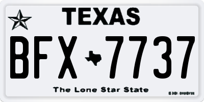 TX license plate BFX7737