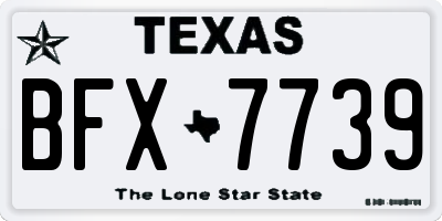 TX license plate BFX7739
