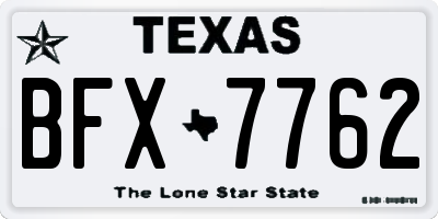 TX license plate BFX7762