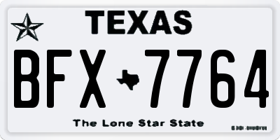 TX license plate BFX7764