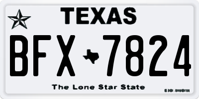 TX license plate BFX7824