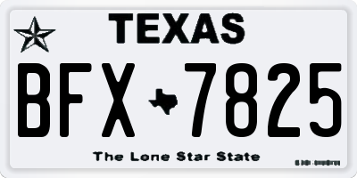 TX license plate BFX7825