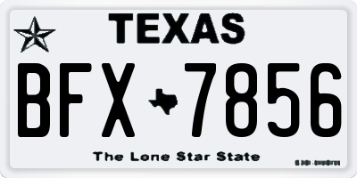 TX license plate BFX7856