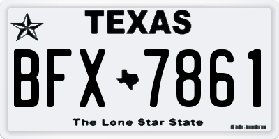 TX license plate BFX7861
