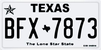 TX license plate BFX7873