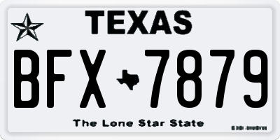 TX license plate BFX7879